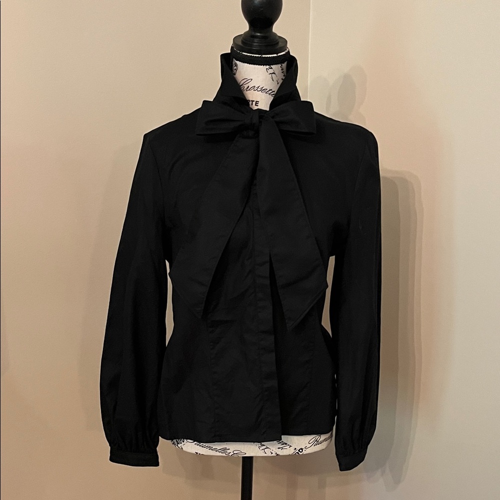 Club Monaco Black Women's Blazer with Bow Detail